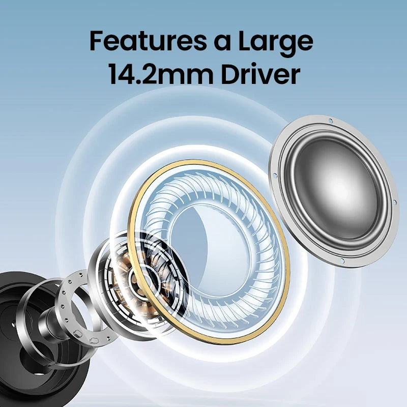 Exploded view diagram of an audio driver or speaker component.