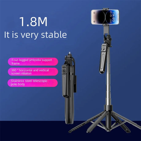 Extendable phone tripod with remote.