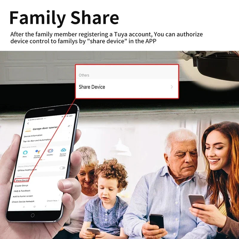 Family sharing of device control.