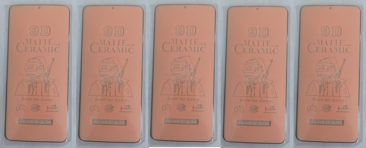 Five ceramic screen protectors.