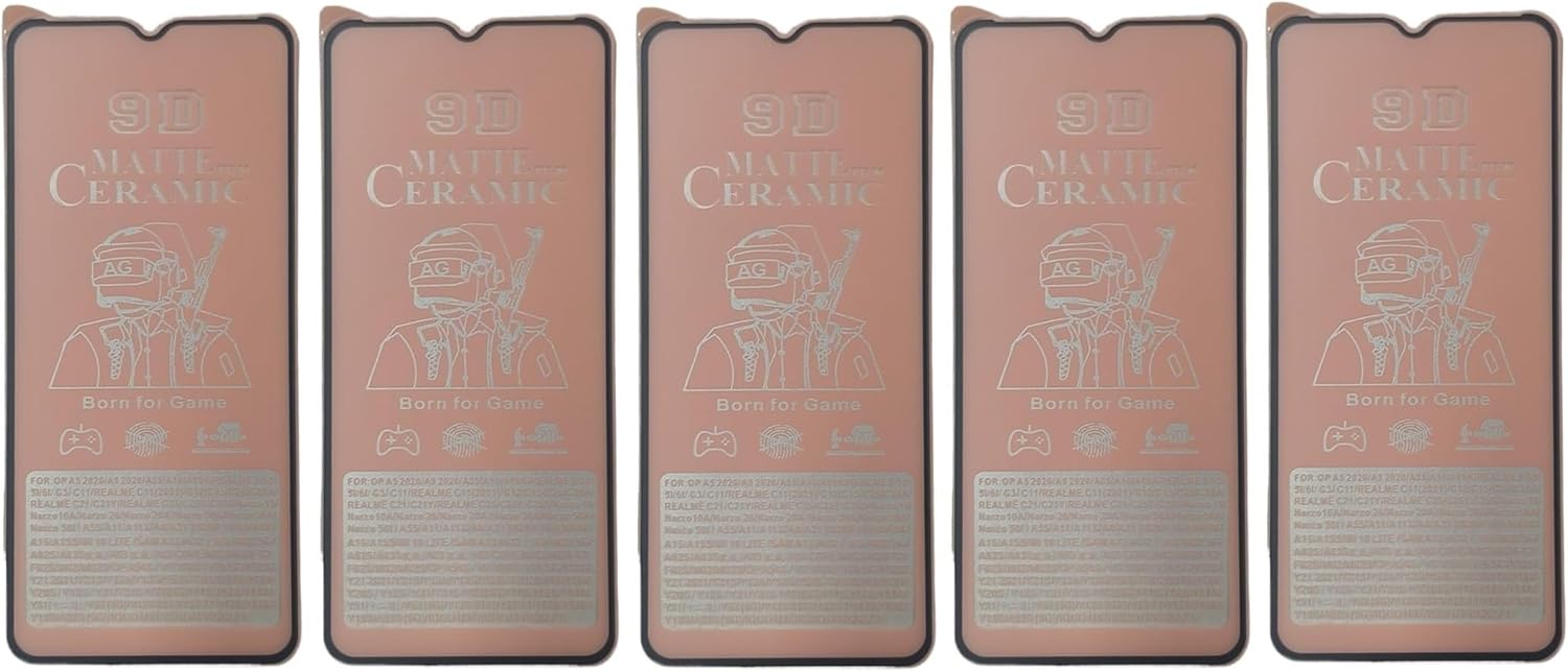 Five ceramic screen protectors.