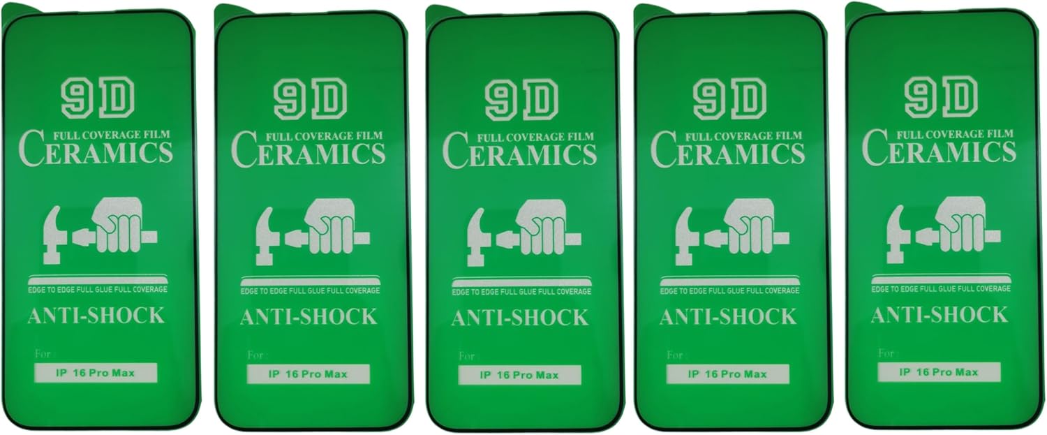 Five green phone screen protectors.