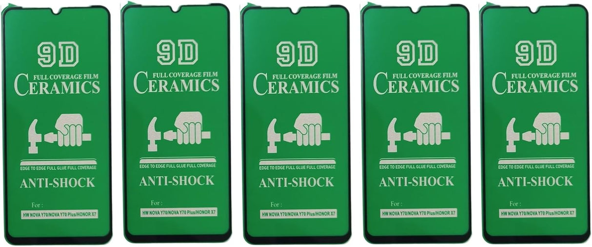 Five green phone screen protectors.