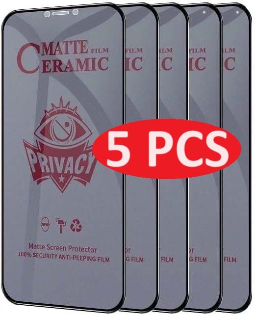Five matte ceramic privacy screen protectors.