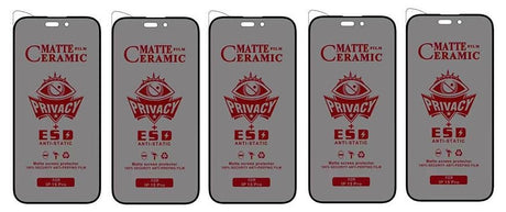 Five matte ceramic privacy screen protectors.