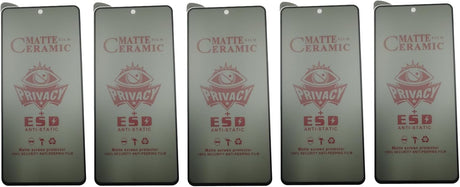 Five matte ceramic privacy screen protectors.