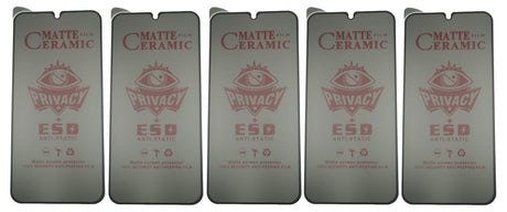 Five matte ceramic privacy screen protectors.