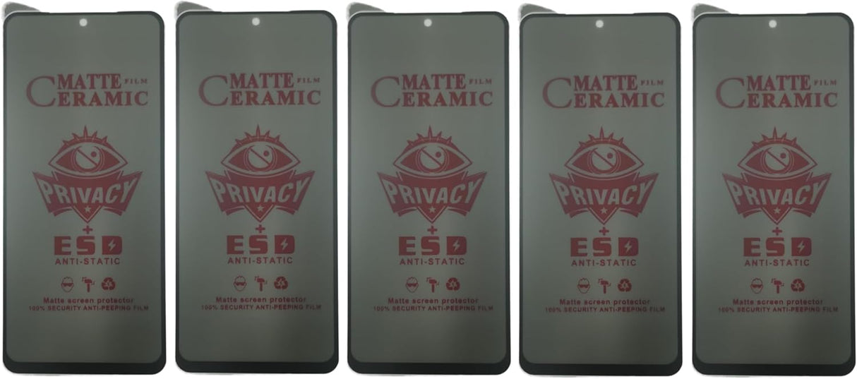 Five matte ceramic privacy screen protectors.