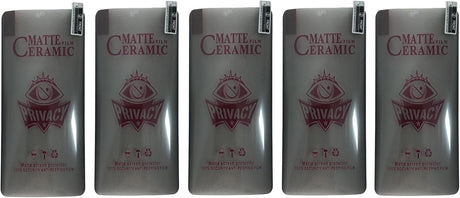 Five matte ceramic privacy screen protectors.