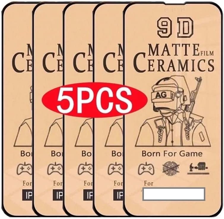 Five matte ceramic screen protectors.