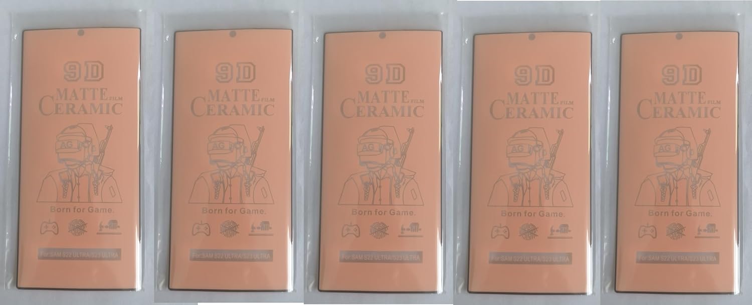 Five matte ceramic screen protectors.