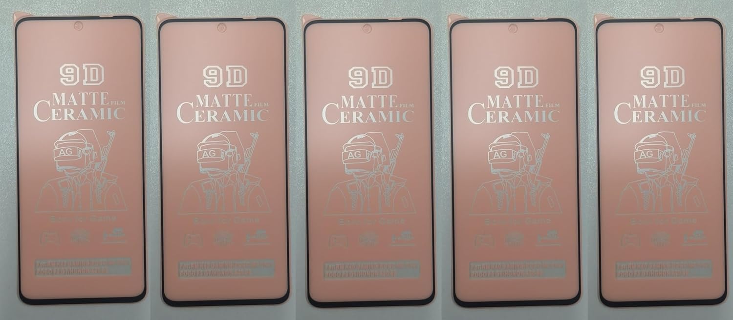 Five matte ceramic screen protectors.
