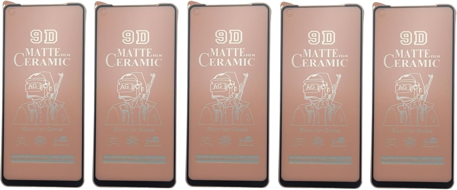 Five matte ceramic screen protectors.