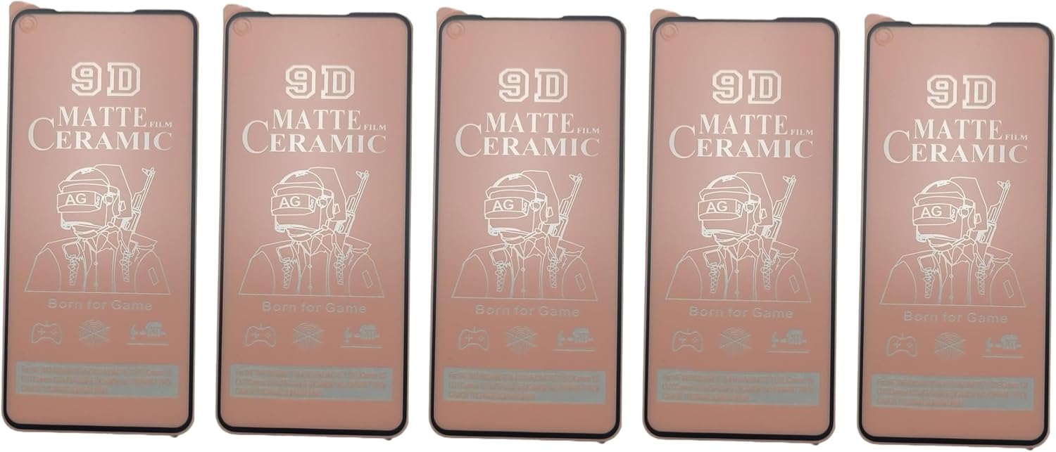 Five matte ceramic screen protectors.