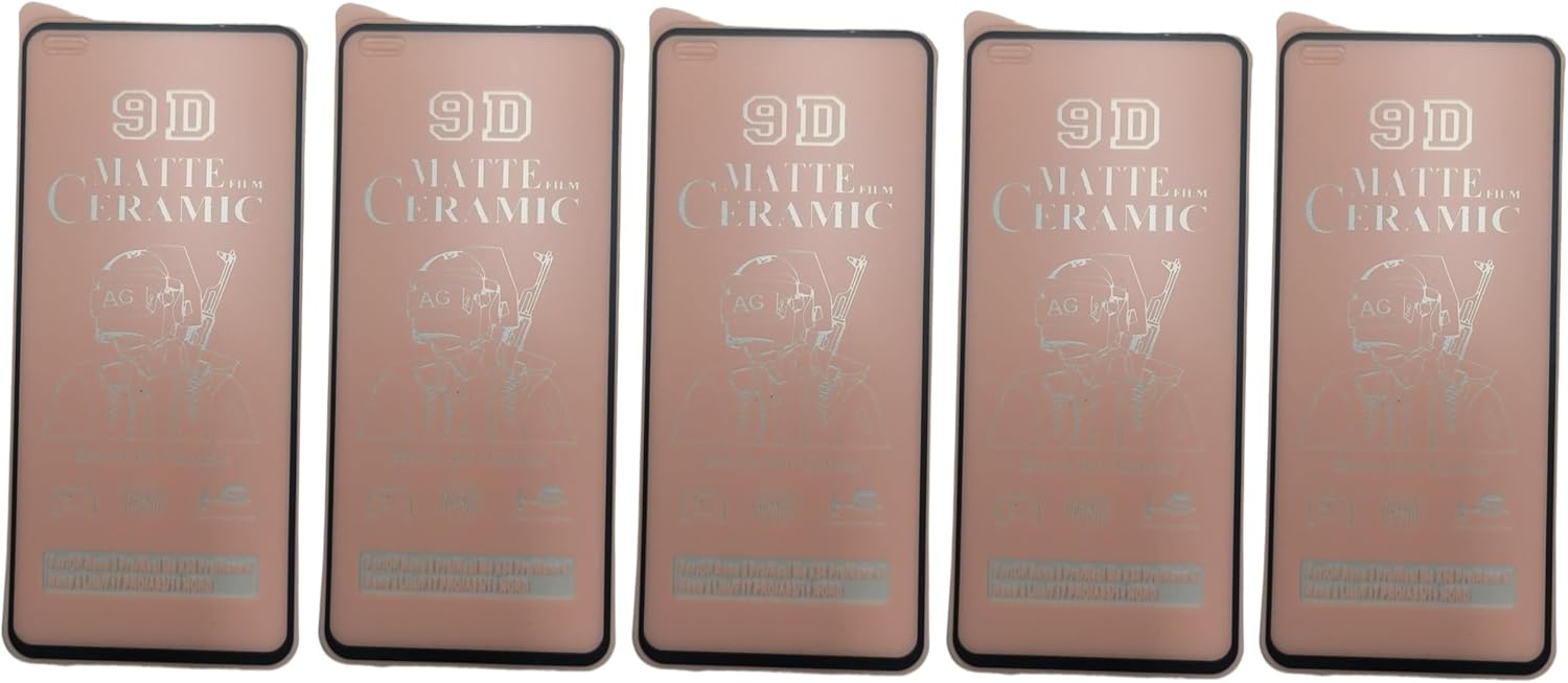 Five matte ceramic screen protectors.