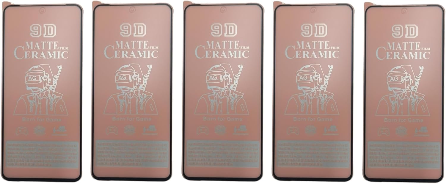 Five matte ceramic screen protectors.