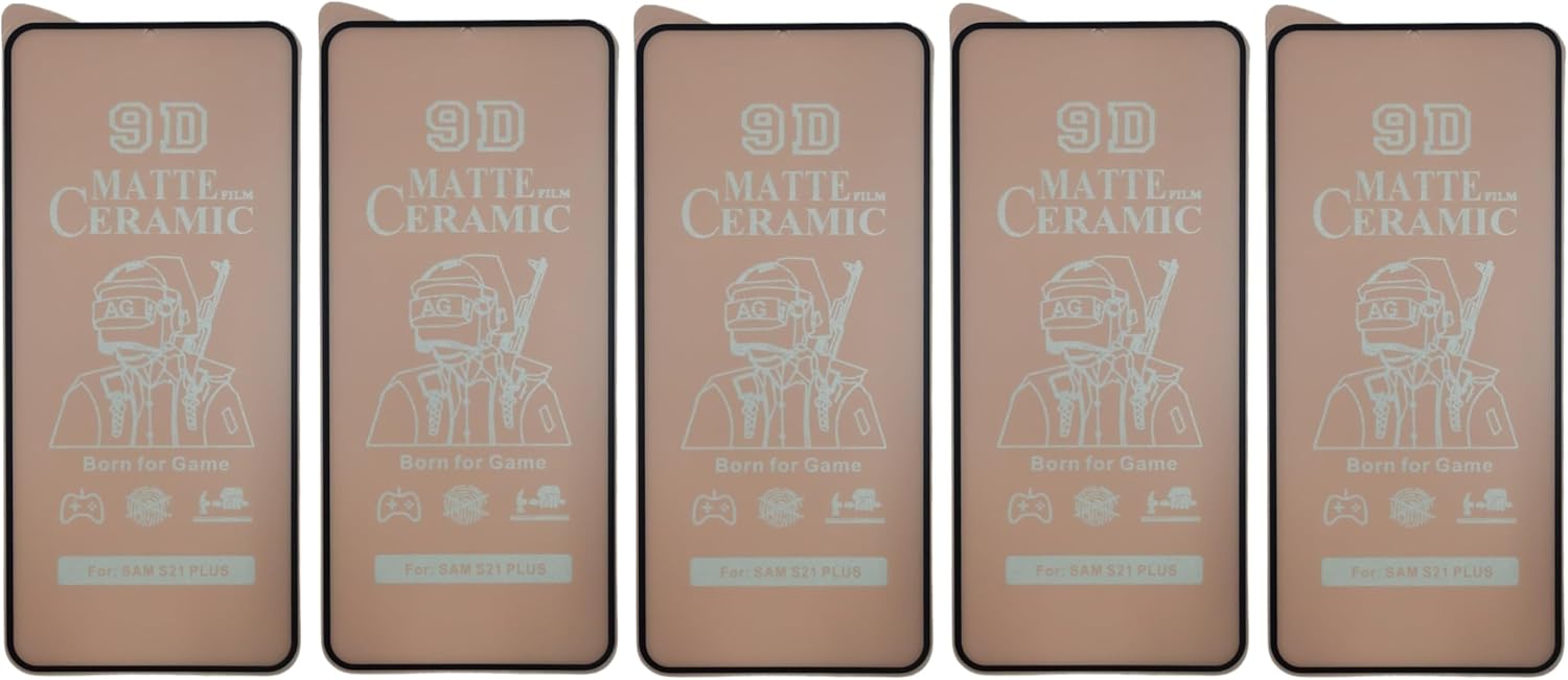 Five matte ceramic screen protectors.