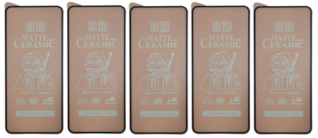 Five matte ceramic screen protectors.