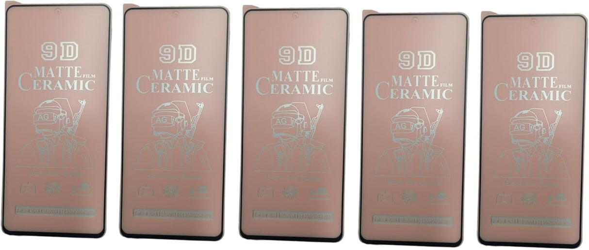 Five matte ceramic screen protectors.