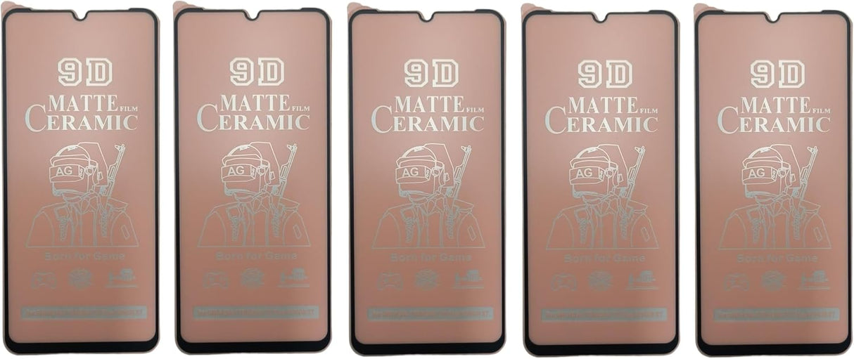 Five matte ceramic screen protectors.
