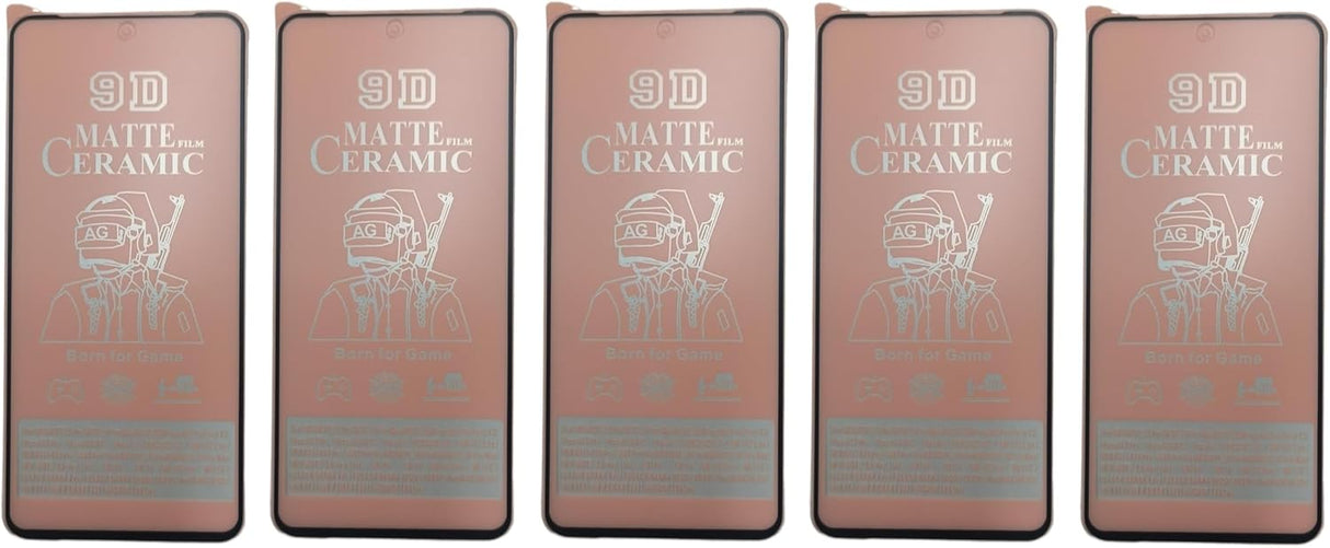 Five matte ceramic screen protectors.