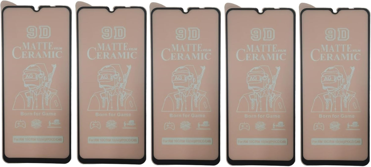 Five matte ceramic screen protectors.