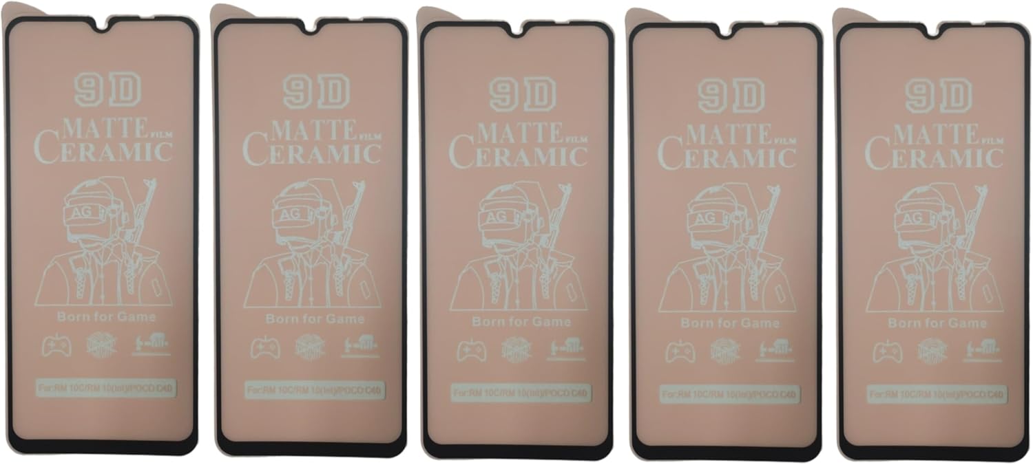 Five matte ceramic screen protectors.