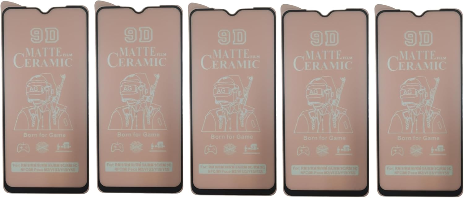 Five matte ceramic screen protectors.
