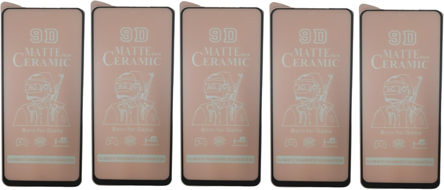Five matte ceramic screen protectors.