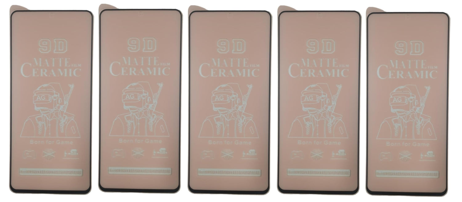 Five matte ceramic screen protectors.