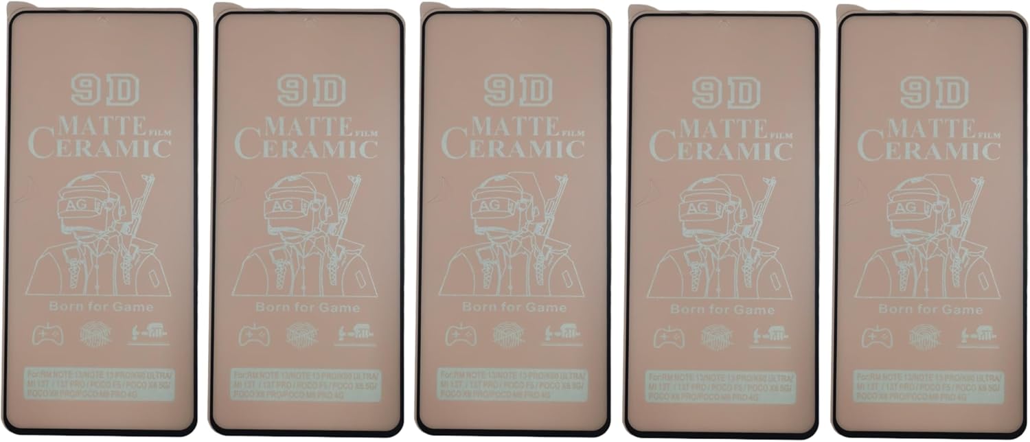 Five matte ceramic screen protectors.