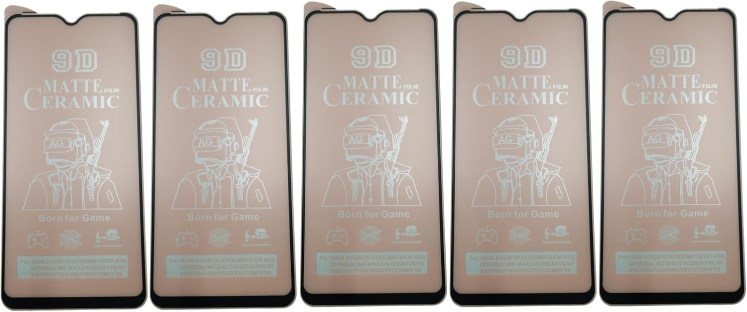 Five matte ceramic screen protectors.