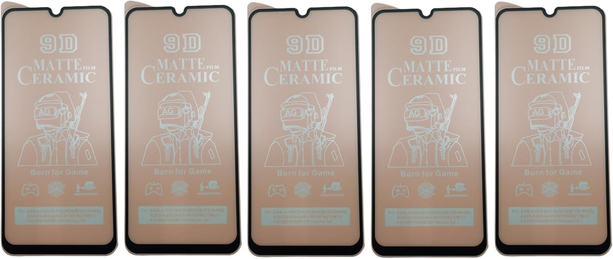 Five matte ceramic screen protectors.