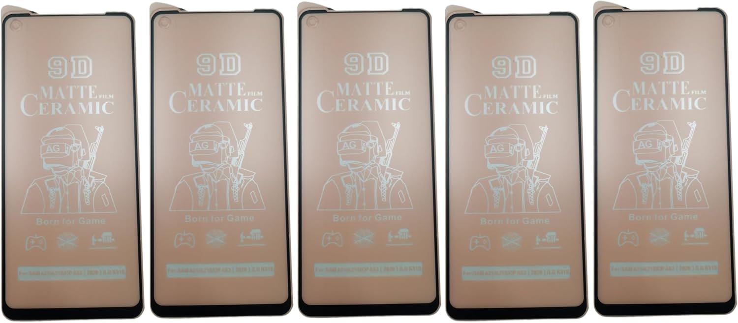 Five matte ceramic screen protectors.