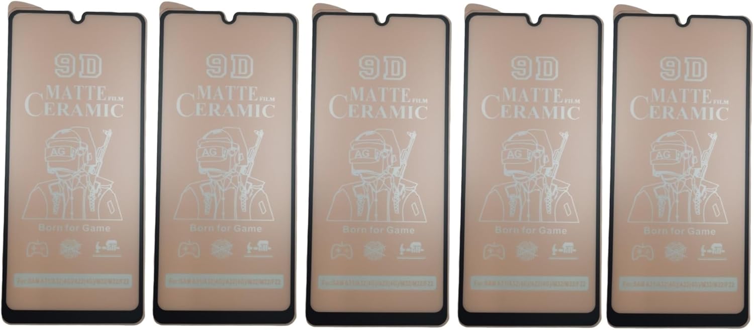 Five matte ceramic screen protectors.