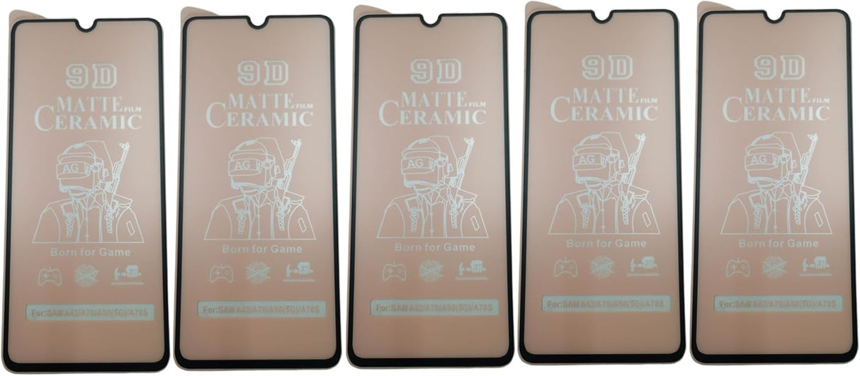 Five matte ceramic screen protectors.