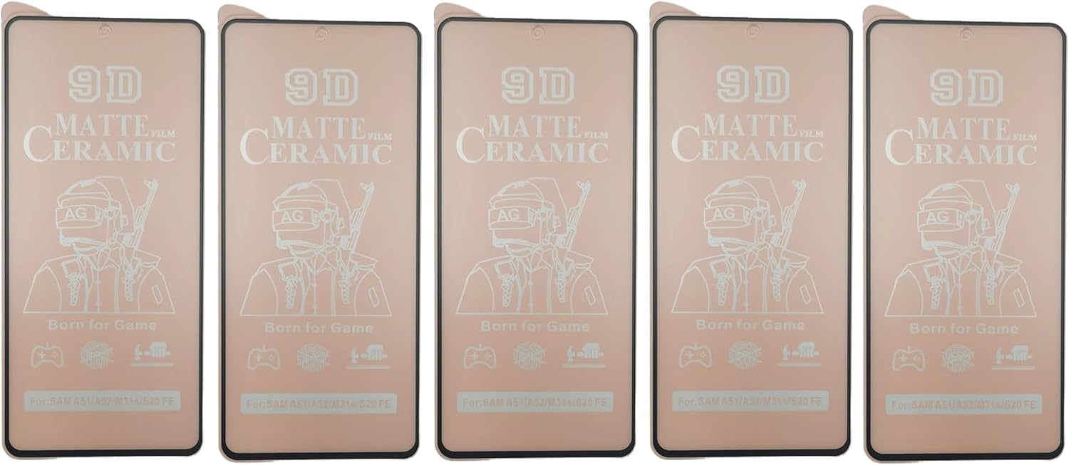 Five matte ceramic screen protectors.