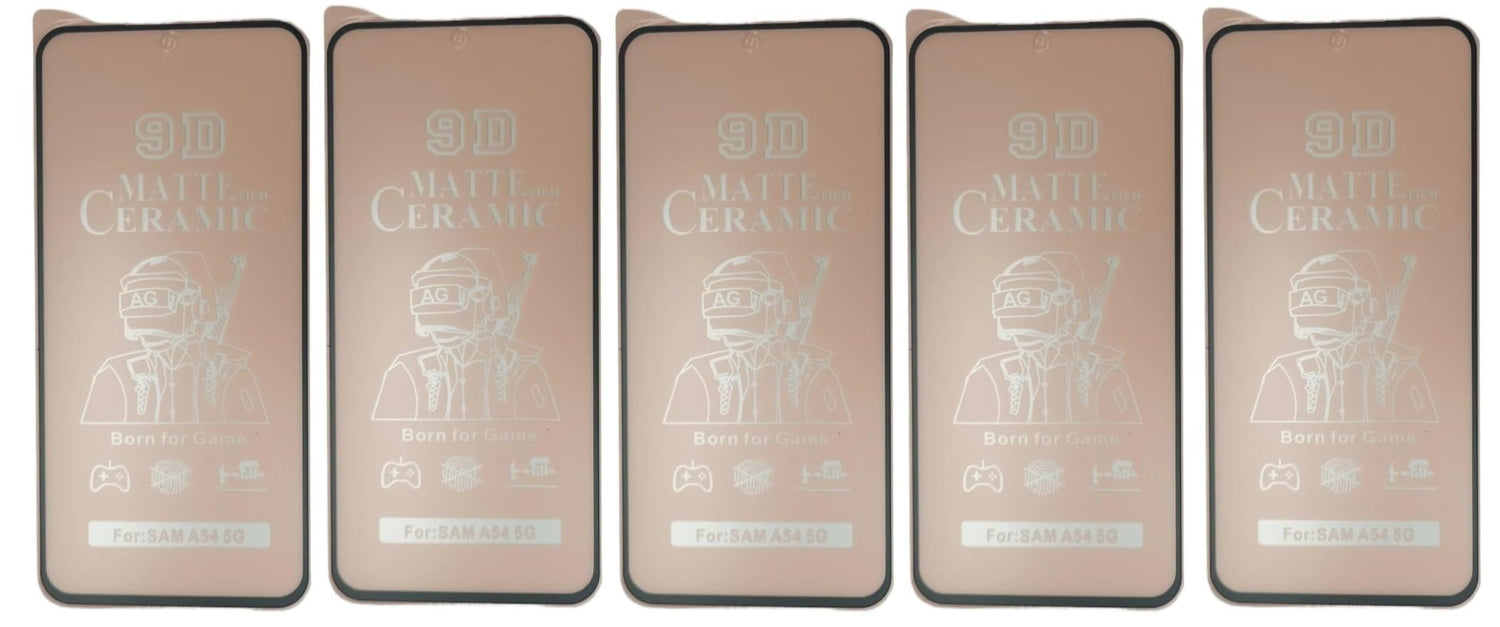 Five matte ceramic screen protectors.