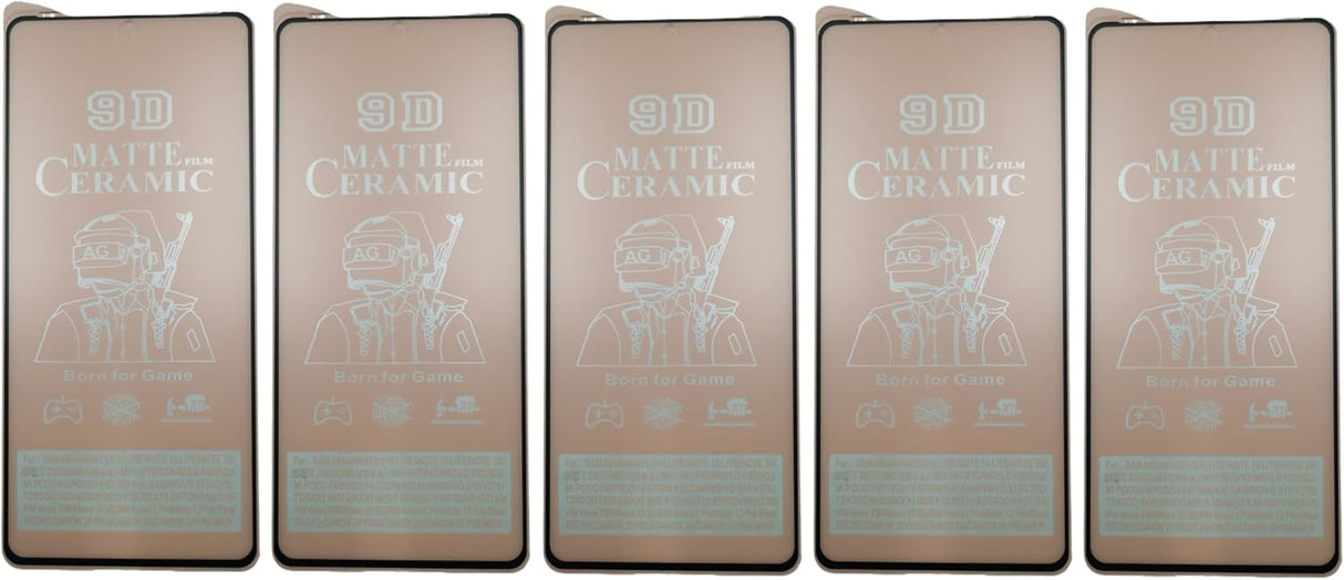 Five matte ceramic screen protectors.
