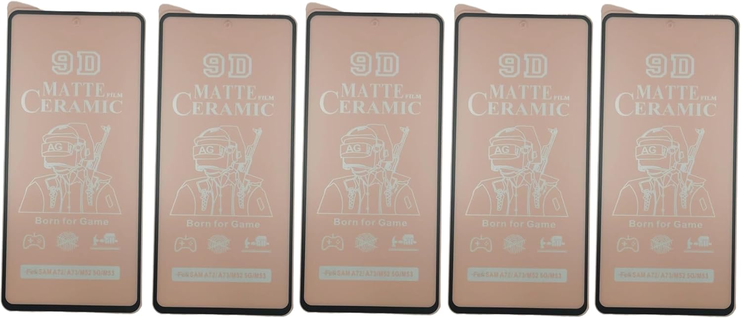 Five matte ceramic screen protectors.