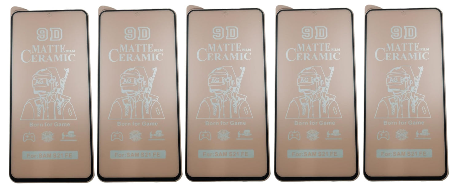 Five matte ceramic screen protectors.