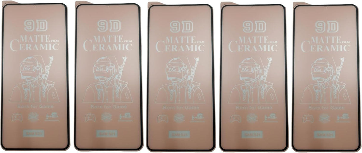 Five matte ceramic screen protectors.