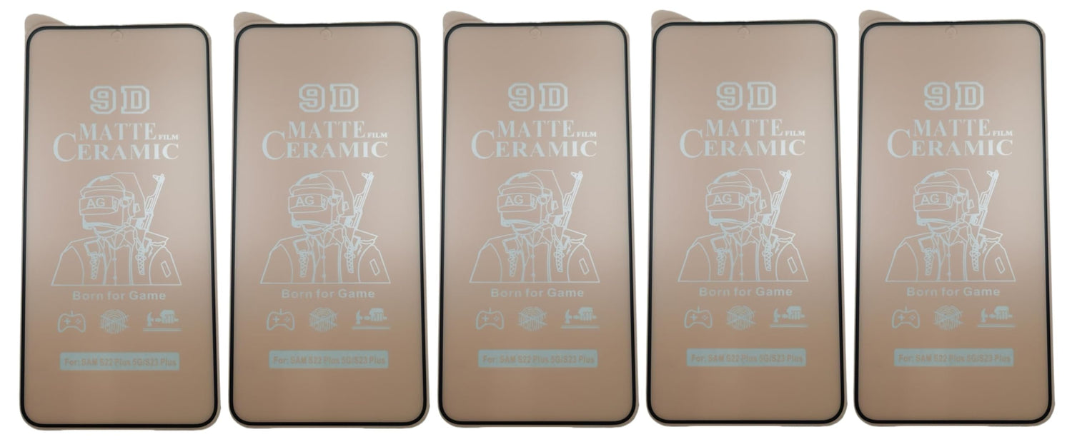 Five matte ceramic screen protectors.