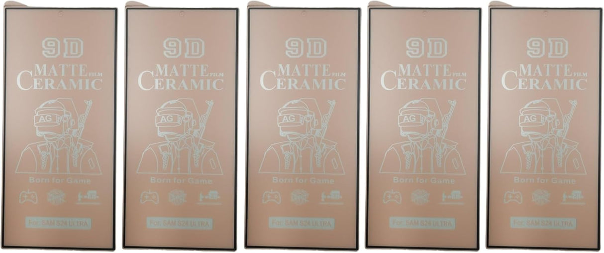 Five matte ceramic screen protectors.