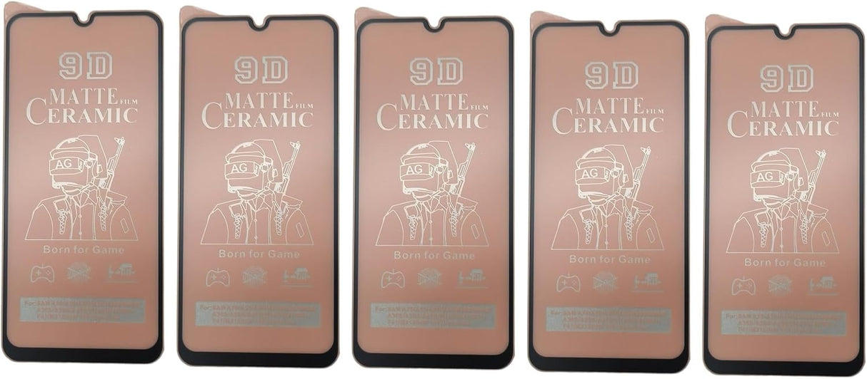 Five matte ceramic screen protectors.