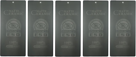 Five matte ceramic screen protectors.