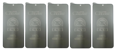 Five matte ceramic screen protectors.