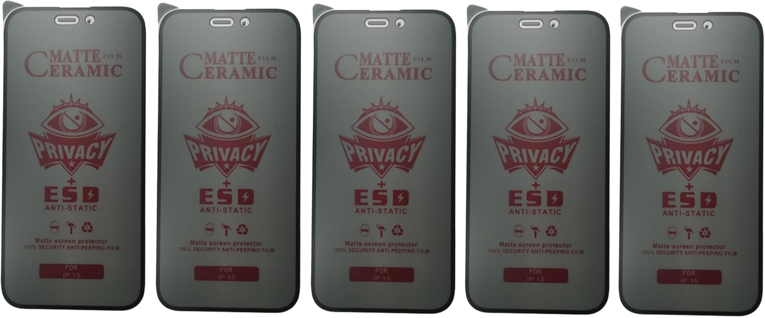Five privacy screen protectors.
