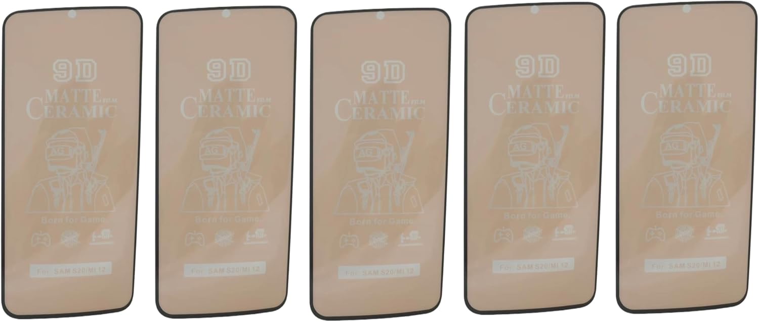 Five smartphone screen protectors.