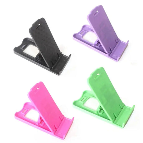 four different colors plastic phone stand holder
